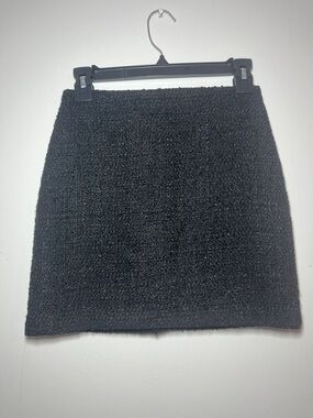 H&M Textured Black Mini Skirt